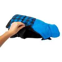 coleman® dog puffer jacket - blue plaid