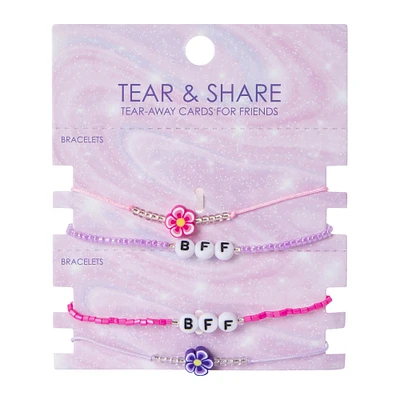 tear & share friendship bracelets 4-pack
