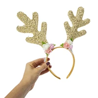 holiday reindeer antler headband 12in