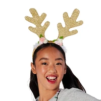 holiday reindeer antler headband 12in