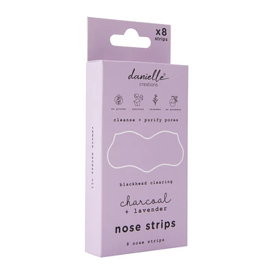 danielle creations® blackhead clearing charcoal & lavender nose stripes 8-pack