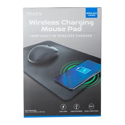 mouse pad with wireless charger 10in x 7.5in