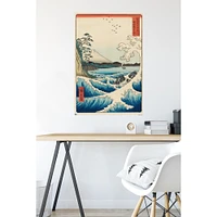 hiroshige - the sea at satta wall poster 22.375in x 34in