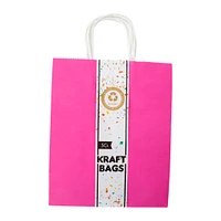 large neon kraft gift bags 5-pack 12.75in x 10.45in