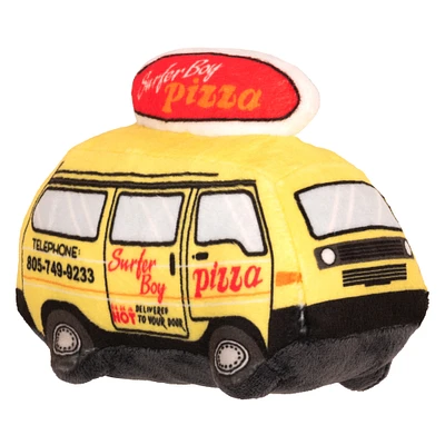 stranger things™ surfer boy pizza van plush squeaker dog toy