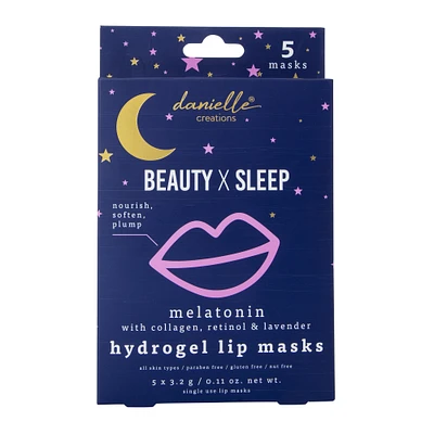 danielle creations® beauty x sleep melatonin hydrogel lip masks 5-piece