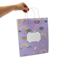 large printed kraft bags 13in x 10in 5-count