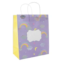 large printed kraft bags 13in x 10in 5-count