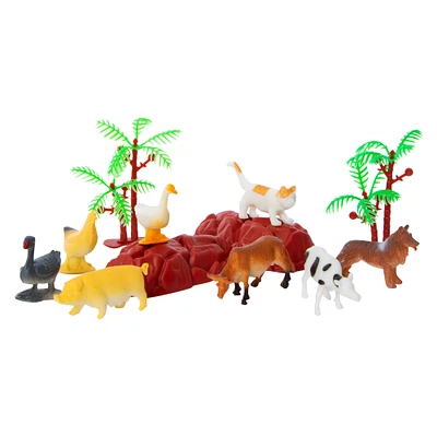 12-piece animal figures playset