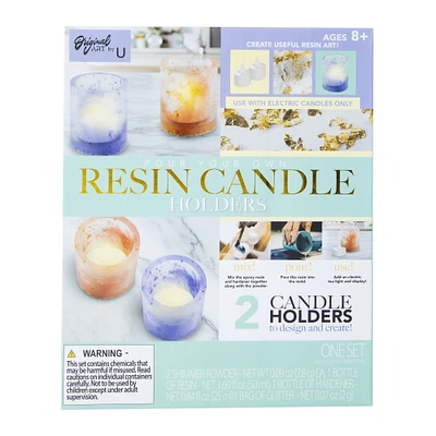 pour your own resin candle holders