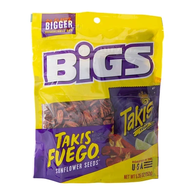 bigs® takis fuego® hot chili & lime sunflower seeds 5.35oz