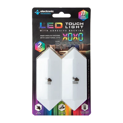 multi-color long hexagon touch-activated LED lights 2-pack