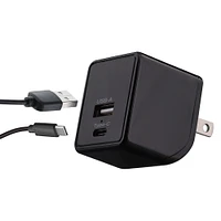 USB & type-C dual wall charger 3.1 amp