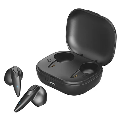 ergonomic bluetooth® earbuds with mic & charging case