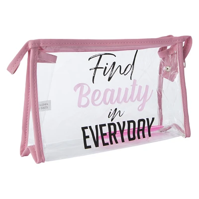translucent cosmetic bag 11in x 7in