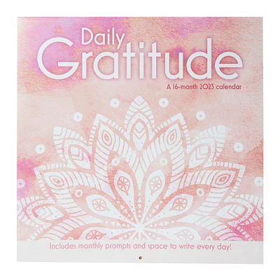 daily gratitude 16-month 2023 wall calendar