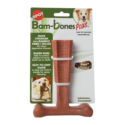 bam-bones plus™ beef-flavored chew toy for dogs 6in