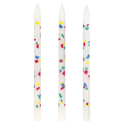 confetti birthday candles 10-count