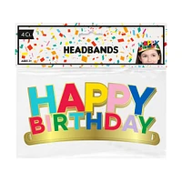 'happy birthday' paper headband
