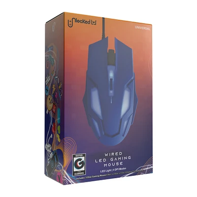 unlocked lvl™ wired LED gaming mouse with 4 DPI modes
