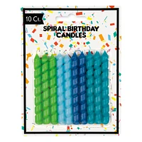 spiral birthday candles 10-count