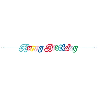'happy birthday' rainbow pop banner