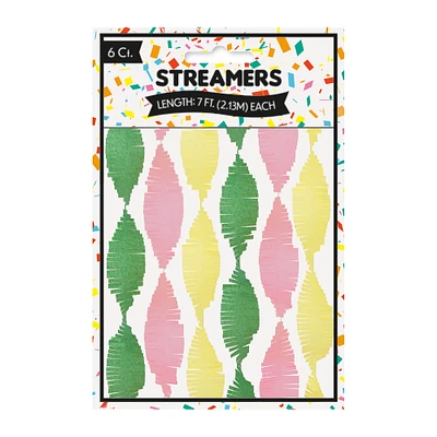 pastel fringe paper streamer