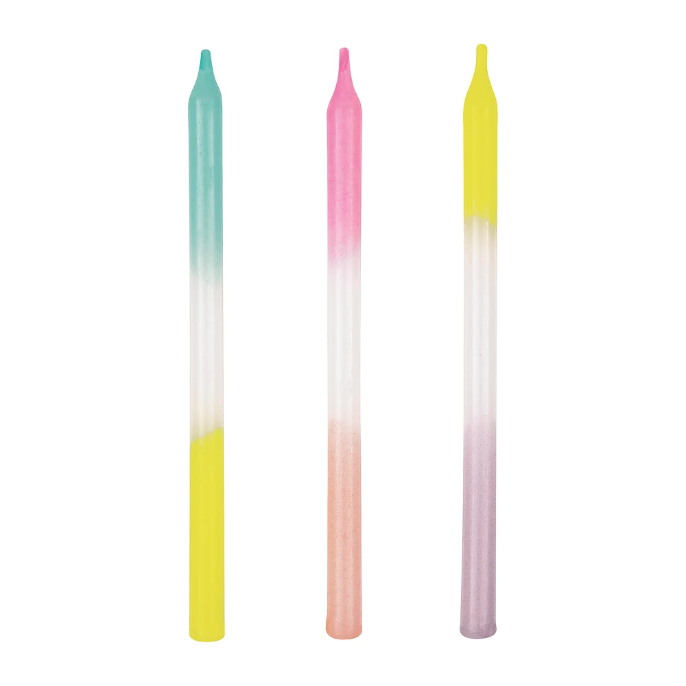 pastel rainbow birthday candles 10-count