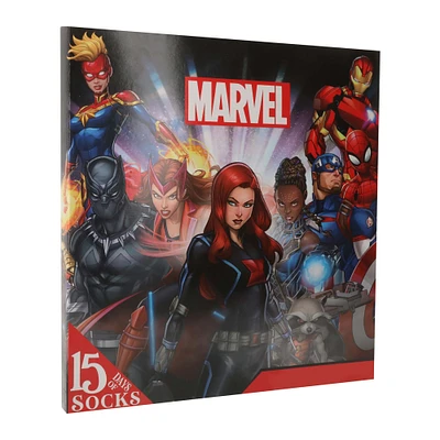 kid's Marvel 15 days of socks advent calendar