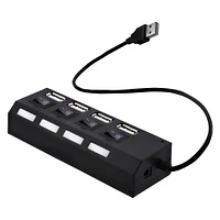 4-port high speed USB charging hub with power switches