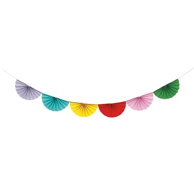 rainbow fan garland