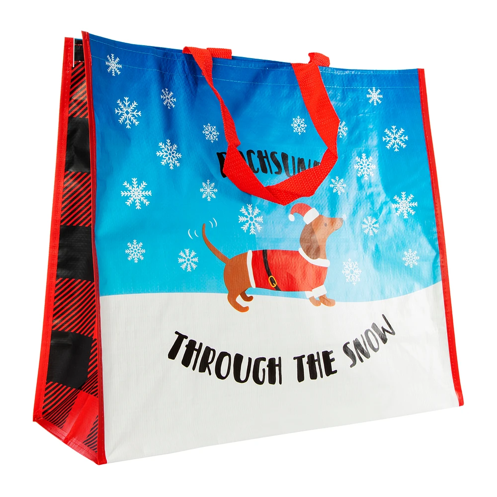 reusable holiday shopper bag 20.5in x 17.7in