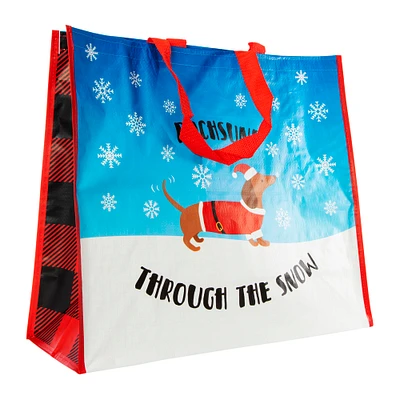 reusable holiday shopper bag 20.5in x 17.7in