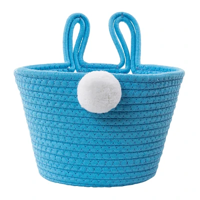 coiled rope bunny easter basket 9in