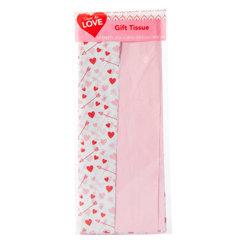 valentine gift tissue 10-sheets