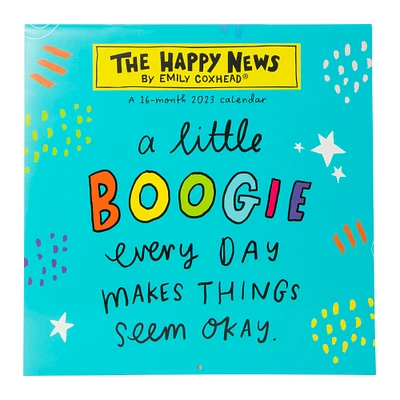 the happy news by emily coxhead® 16-month 2023 wall calendar