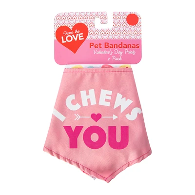 valentine pet bandana