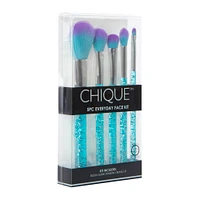 chique™ everyday makeup brush kit 5-piece