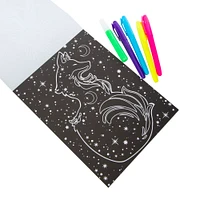 kaleidoscope neon glow in the dark book & gel pen kit