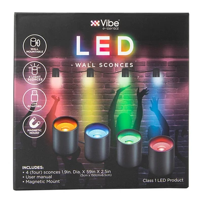 LED wall sconces 4-pack