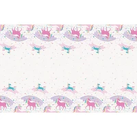 unicorn plastic tablecloth 54in x 84in