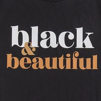 'black & beautiful' graphic tee