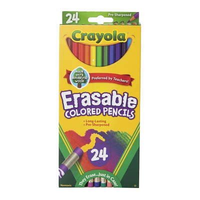 crayola® erasable colored pencils 24-count