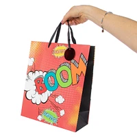 large comic book birthday gift bag 12.75in x 10.37in