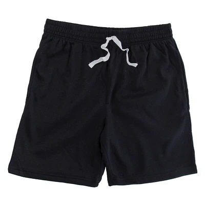 young men's blue fleece shorts