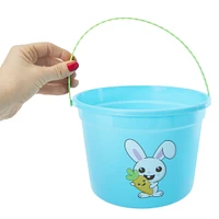 plastic pail easter basket 8in x 5.5in