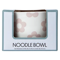 ceramic noodle bowl with chopsticks & spoon set