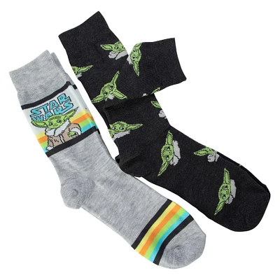 young men's Star Wars Grogu crew socks 2-pack