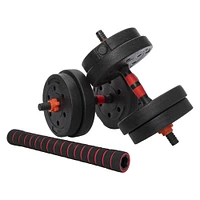 42 lb. adjustable barbell & dumbbell weights set