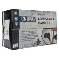 42 lb. adjustable barbell & dumbbell weights set